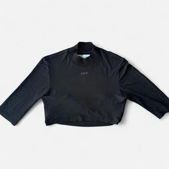 Off-White Women's Black Crop-top - Picture 1 of 7
